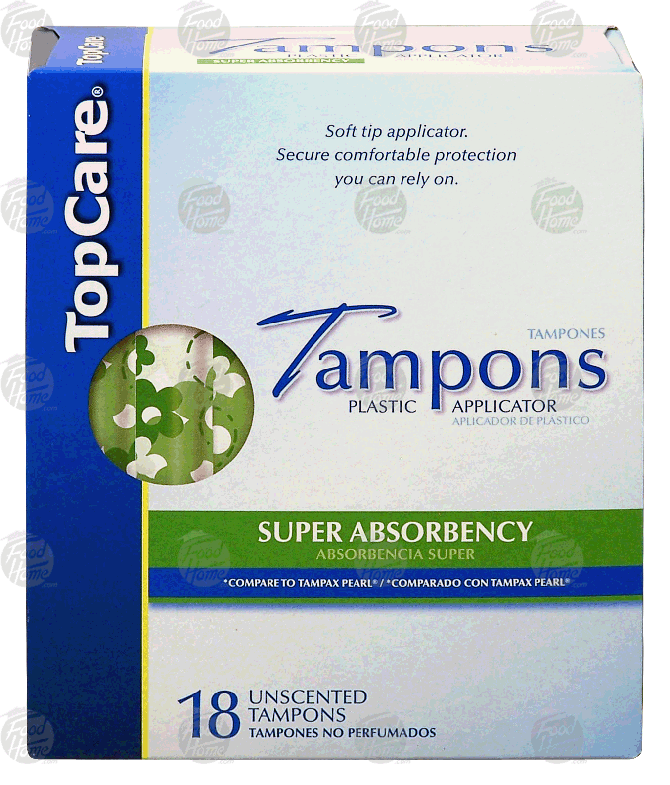 Top Care  unscented tampons, super absorbency, plastic applicator Full-Size Picture